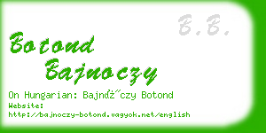 botond bajnoczy business card